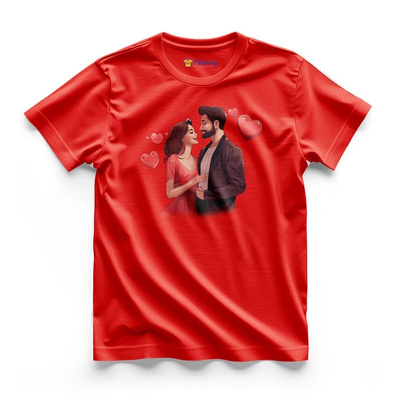 Couple logo printed T-Shirt